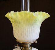 Antique Satin Glass Oil Lamp Shade