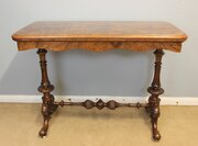 Antique Victorian Walnut Side Card Console Table