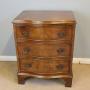 Antique Walnut Bedside Chest of Drawers