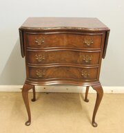 Antique Walnut Bedside Lamp Side Table