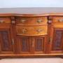 Antique Walnut Bow Front Chiffonier Sideboard Base