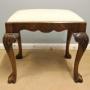 Antique Walnut Dressing Table Stool