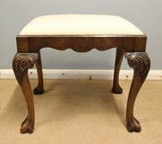 Antique Walnut Dressing Table Stool
