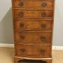 Burr Walnut Bow Front Chest of Drawers