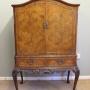  Burr Walnut Cocktail Drinks Cabinet 