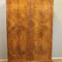 Burr Walnut Dome Top Double Hanging Wardrobe