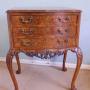 Burr Walnut Queen Anne Style Shaped Side Table.
