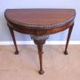 Mahogany Games Card Table Console Side Table 