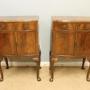 Pair Antique Walnut Bedside Cabinets