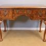 Quality Burr Walnut Side Table Writing Desk. 