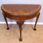 Queen Anne Style Burr Walnut Card Games Table
