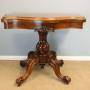 Victorian Burr Walnut Card Games Table