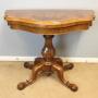 Victorian Burr Walnut Card Games Side Table