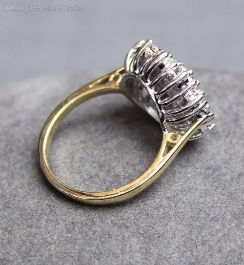 Antiques Atlas Vintage Diamond Cocktail Cluster Ring
