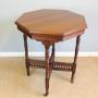 Walnut Octagonal Occasional Lamp Centre Table