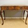 Walnut Two Drawer Serving Side Table