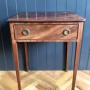 19th C Flame Mahogany Side Lamp Table