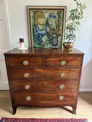 Antique Georgian Mahogany Chest Of Drawers