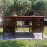 Cookes Finsbury Ltd Mahogany Pedestal Desk