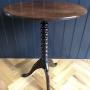 Mahogany Tripod Table With Bobbin Turned Column