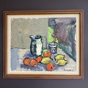 Still Life Jug And Fruit - By Eric Lundberg