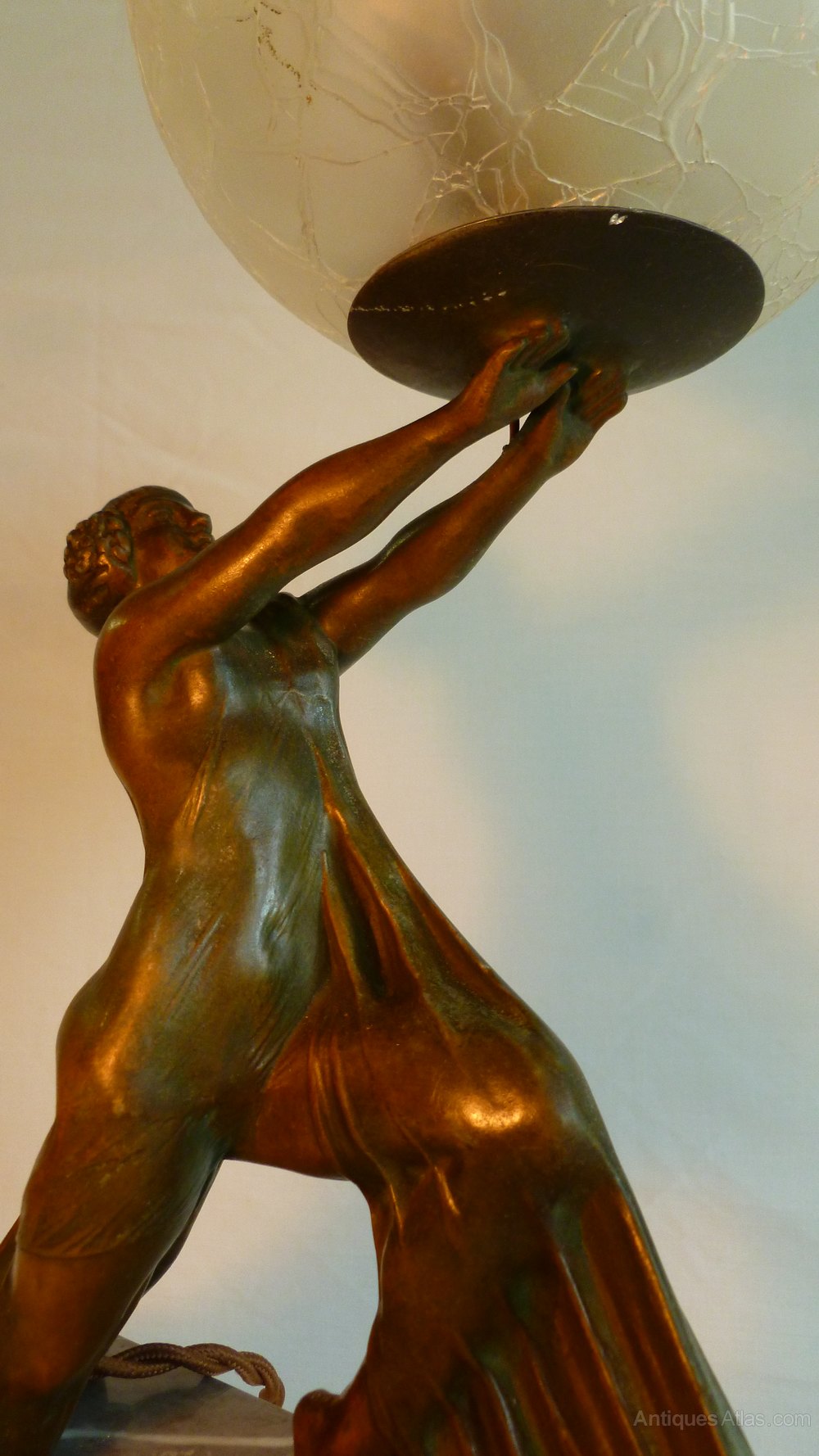 Antiques Atlas Art Deco Lady Lamp Bronze Patina
