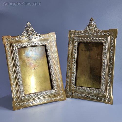 Antiques Atlas Very Fine Large 19thc Pair Brass Decorative Frames