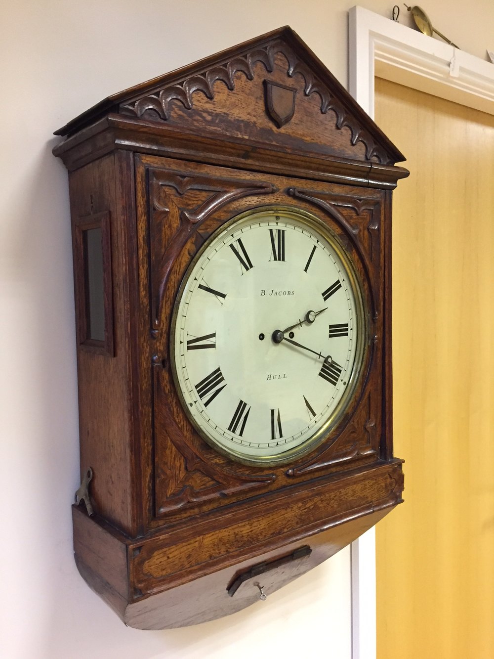 Antiques Atlas C1840 Wall Clock By Bethel Jacobs Of Hull 