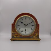 Red Chinoiserie Mantle Clock 