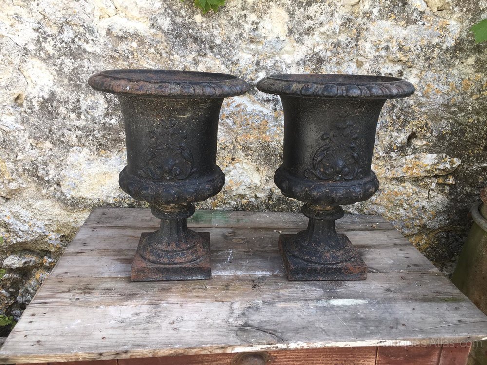 Antiques Atlas Classic French Cast Iron Urns.
