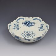 Dr Wall Worcester Blue & White Junket Dish C.1770