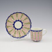 Dr Wall Worcester Hop Trellis Coffee Cup & Saucer