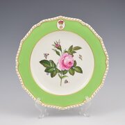 Fine Bloor Derby Armorial Botanical Plate Rose