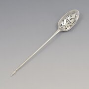 Fine George II Silver Mote Spoon C.1730