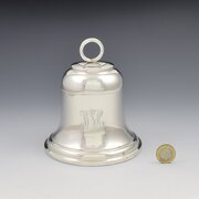 Fine Large Antique Sterling Silver Bell Inkwell