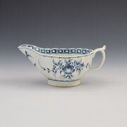 First Period Worcester Blue & White Sauce Boat 