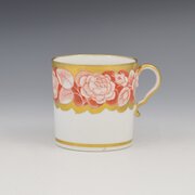 Georgian Spode Coffee Can Pluck & Dust Rose 984