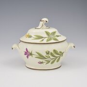 Georgian Swansea Pearlware Botanical Sauce Tureen