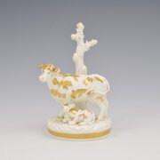 Gorgeous Derby Gilt Figure Group Cow & Calf 