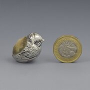 Novelty Silver Hatching Chick Pin Cushion 1908