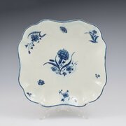 Rare Dr Wall Worcester Carnation Fruit Sprigs Dish