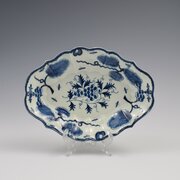 Rare Dr Wall Worcester Porcelain Rubber Tree Dish