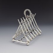 Rare Victorian Silver Plated Rifle Toast Rack 1871