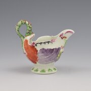 Rare Worcester Porcelain Dolphin Ewer Cream Boat 