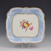 Regency Coalport Porcelain Moulded Dessert Dish