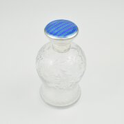 Stunning Enamel Silver & Cut Glass Scent Bottle