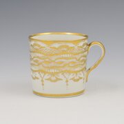 Stunning Georgian Coalport Gilt Lace Coffee Can 