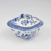 Superb Derby Porcelain Blue & White Sauce Tureen