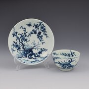 Worcester Porcelain Prunus Root Tea Bowl & Saucer 