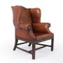 Antique Leather Wing Chair c1930